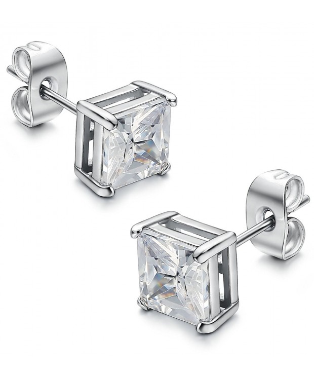 Jstyle Stainless Zirconia Earrings Piercing