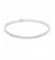 Sterling Silver Zirconia Bracelet Rhodium