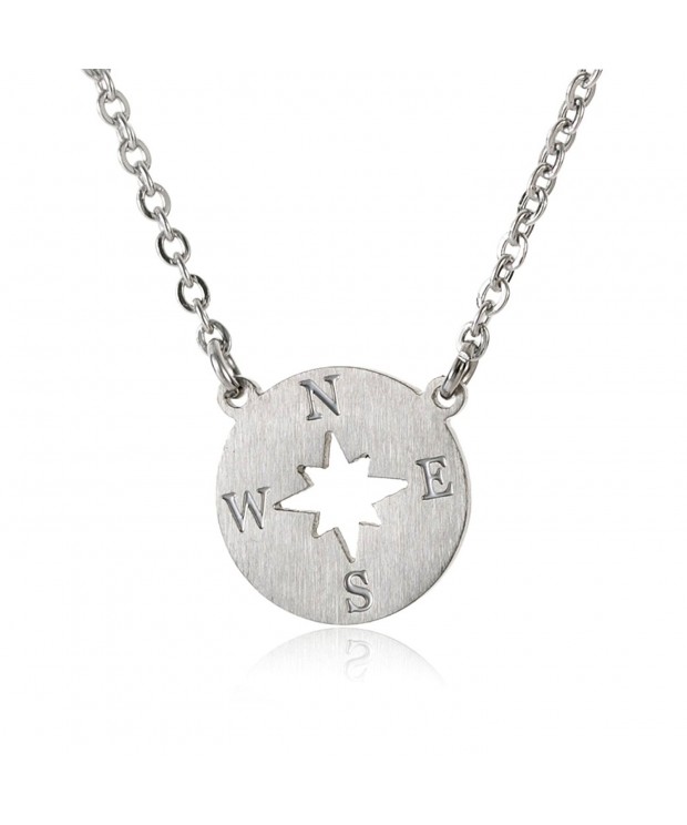 HUAN XUN Stainless Compass Necklace