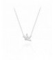 Silver Origami Crane Outline Necklace