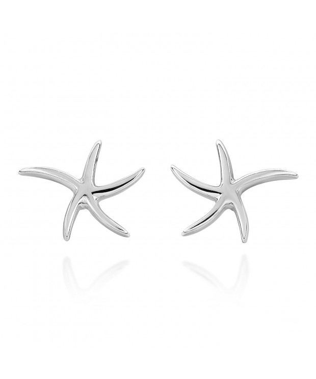 Adorable Starfish Sterling Silver Earrings