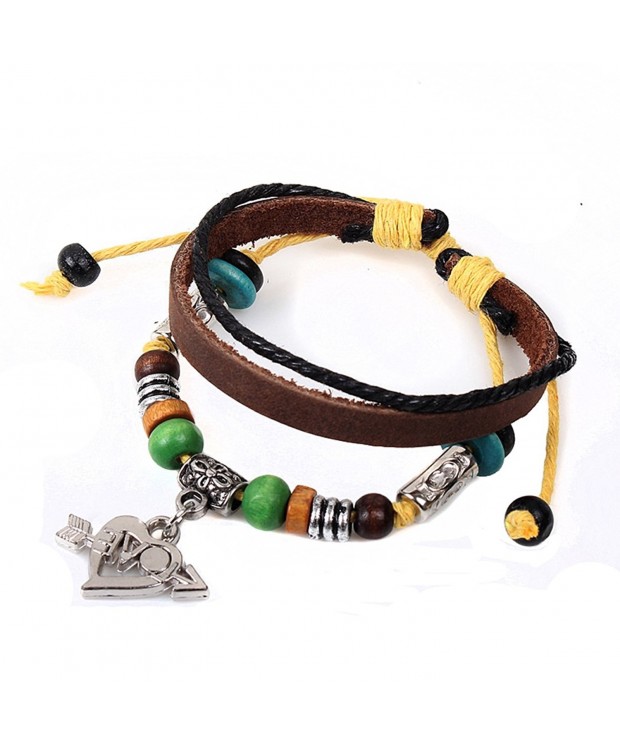 Real Spark Pendant Leather Bracelet