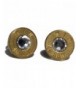 Brass Bullet Earrings Swarovski Crystal