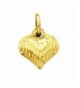 Yellow Diamond cut Puffed Heart Charm