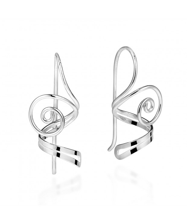 Eternal Spiral Sterling Silver Earrings