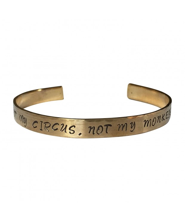 Circus Monkeys Hand Stamped Bracelet