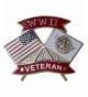 American Veteran Crossed Flags Lapel