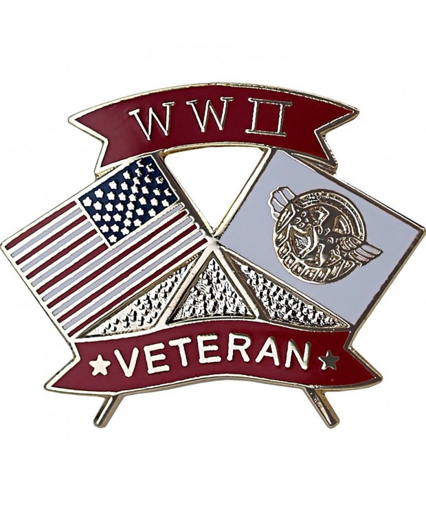 American Veteran Crossed Flags Lapel