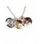 LAUGH Three tone Heart Message Necklace