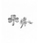 Sterling Silver Shamrock Clover Earrings