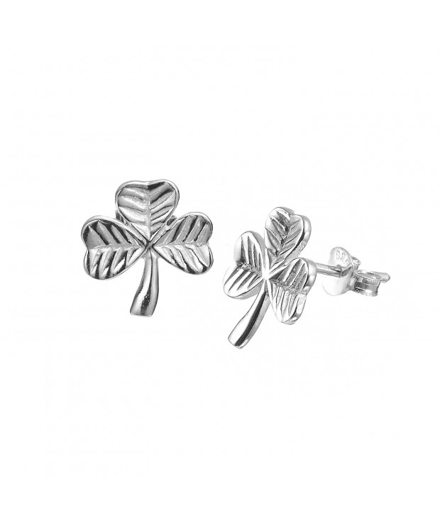 Sterling Silver Shamrock Clover Earrings