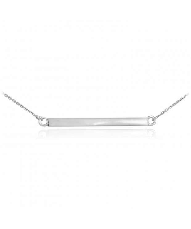Womens Sterling Silver Horizontal Necklace