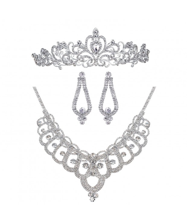 Bella Vogue Rhinestone Statement Necklace Sets NO 159