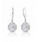 Sterling Silver Dangle Crystal Earrings