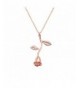 Rose Pendant Necklace Silver Jewelry