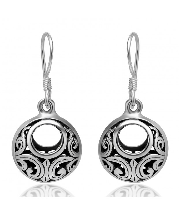 Oxidized Sterling Inspired Filigree Earrings