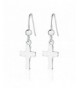 Sterling Minimalist Polished Christian Earrings