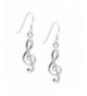 Silverly Womens Sterling Musical Earrings