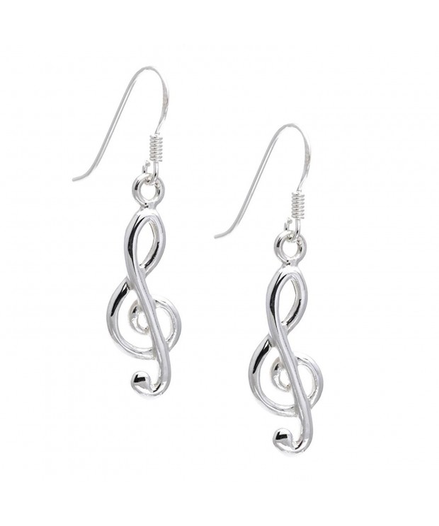 Silverly Womens Sterling Musical Earrings