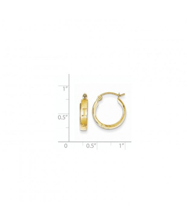 Yellow Gold Square Earrings 0 5IN