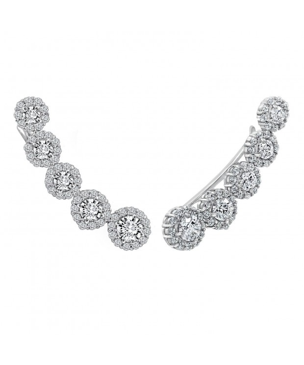 DIAMONBLISS Platinum Swarovski Zirconia Climbers