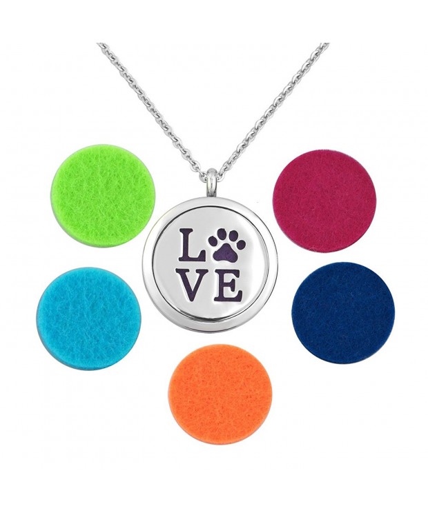 Locket Pawprint Stainless Aromatherapy Essential