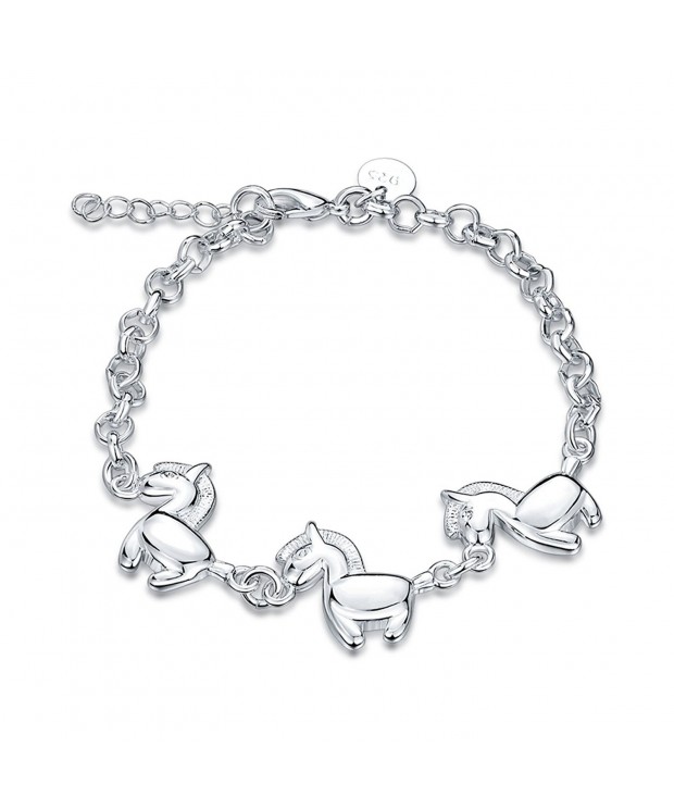 Horses Bracelet Sterling Silver Jewelry