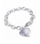 Silver Heart Charm Bracelet Adjustable