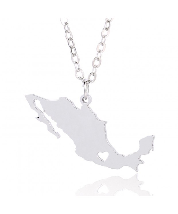 Silver Stainless Pendant Necklace Mexico