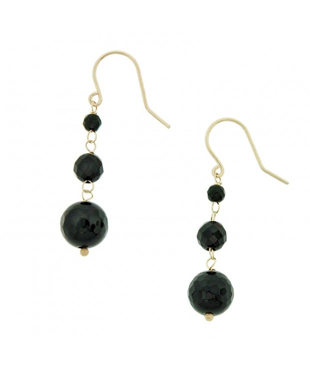 Yellow Natural Black Dandling Earrings