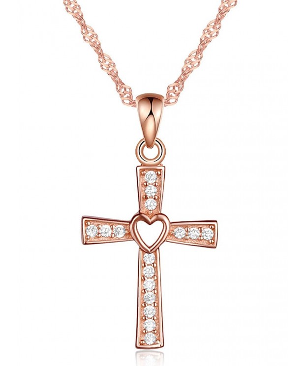 Infinite Crucifix Necklace Sterling Zirconia