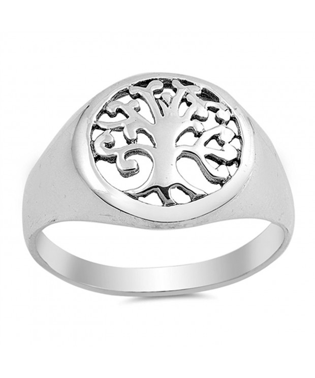 Filigree Tree Cutout Sterling Silver