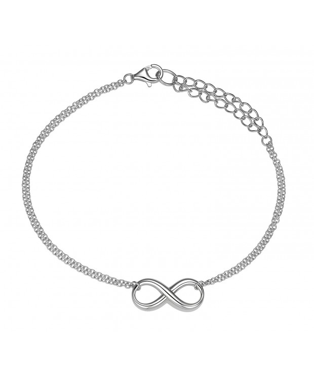 925 Sterling Silver Infinity Bracelet