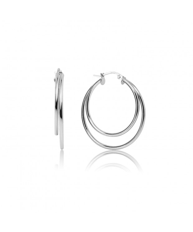 Sterling Silver Polished Click Top Earrings