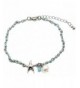 Starfish Charm Freshwater Anklet Rhodium