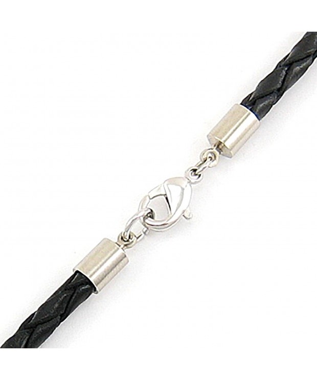 Black Braided Leather Necklace Choker