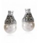 Vintage Marcasite Pyrite Silver Earrings