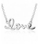 Cursive Love Necklace Sterling Silver