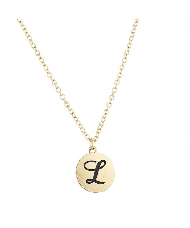 Lux Accessories Initial Personalized Necklace