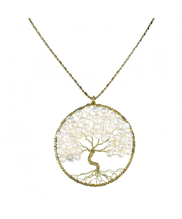 Cultured Freshwater White Eternal Necklace