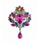 Merdia Created Crystal Brooch Teardrop