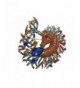 TTjewelry Nouveau Unicorn Rhinestone Multi color