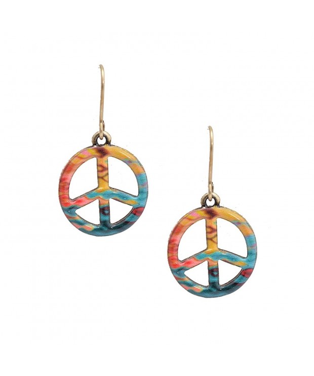 Spinningdaisy Colorful Peace earrings Yellow