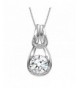 Sterling Zirconia Twisted Necklace Pendant