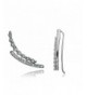 Sterling Zirconia Crawler Climber Earrings