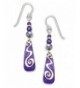 Adajio Silver tone Squiggle Earrings 7229