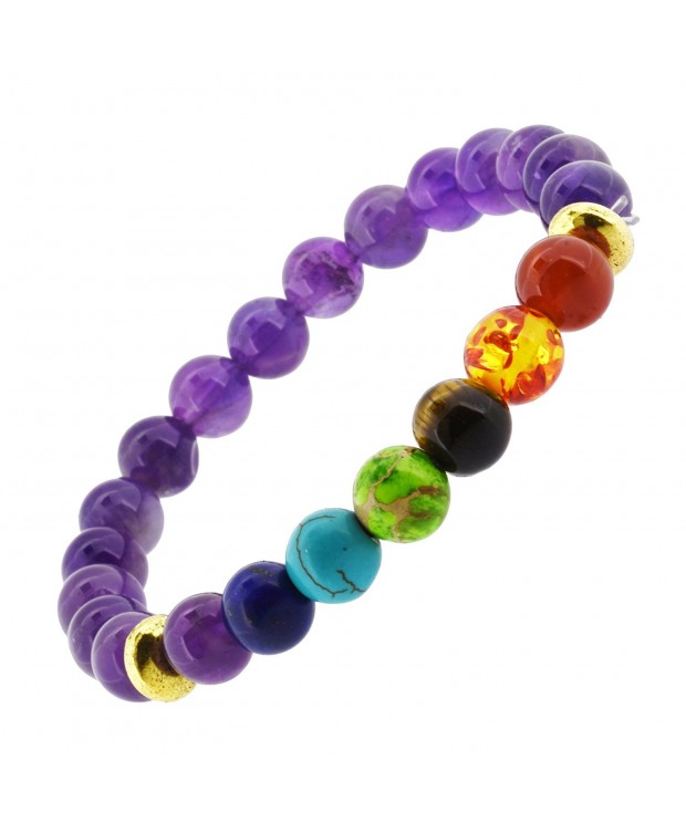 Balancing Meditation Bracelet Simulated Amethyst