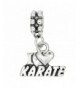 Sterling Silver Oxidized Karate Dangle