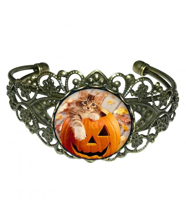 GiftJewelryShop Bronze Halloween pumpkin Bracelets