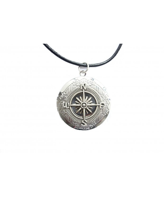 Compass Locket Necklace Vintage Antique
